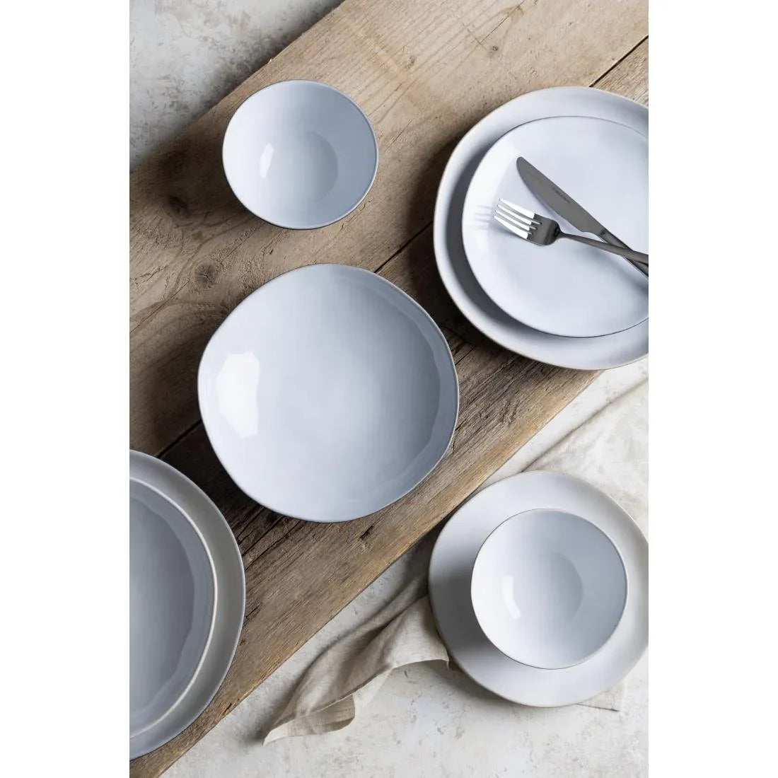 HS338 - Olympia Raw Recycled Clay Charcoal Coupe Bowls 230mm (6 Pack)
