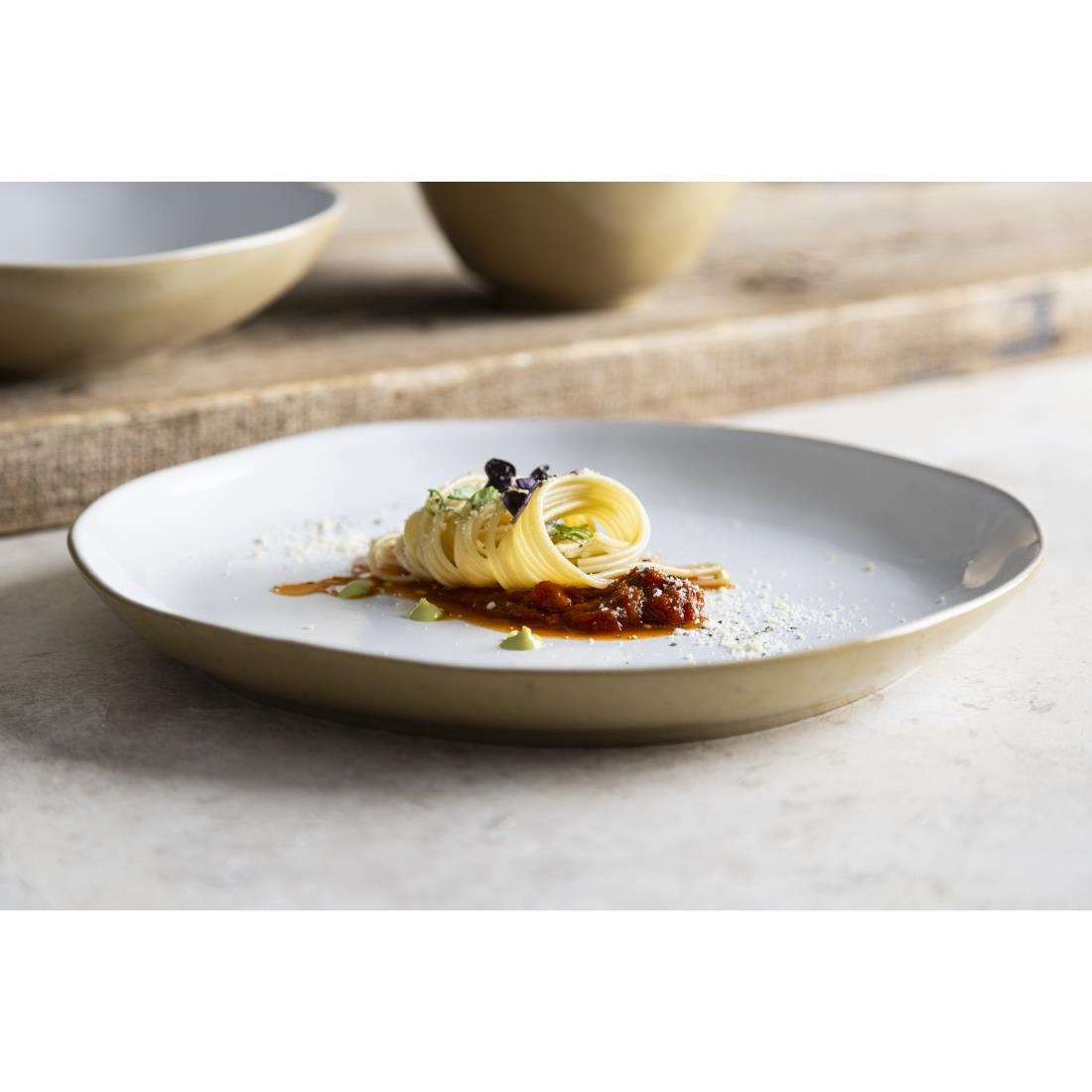 HS331 - Olympia Raw Recycled Clay Natural Coupe Plates 260mm (6 Pack)