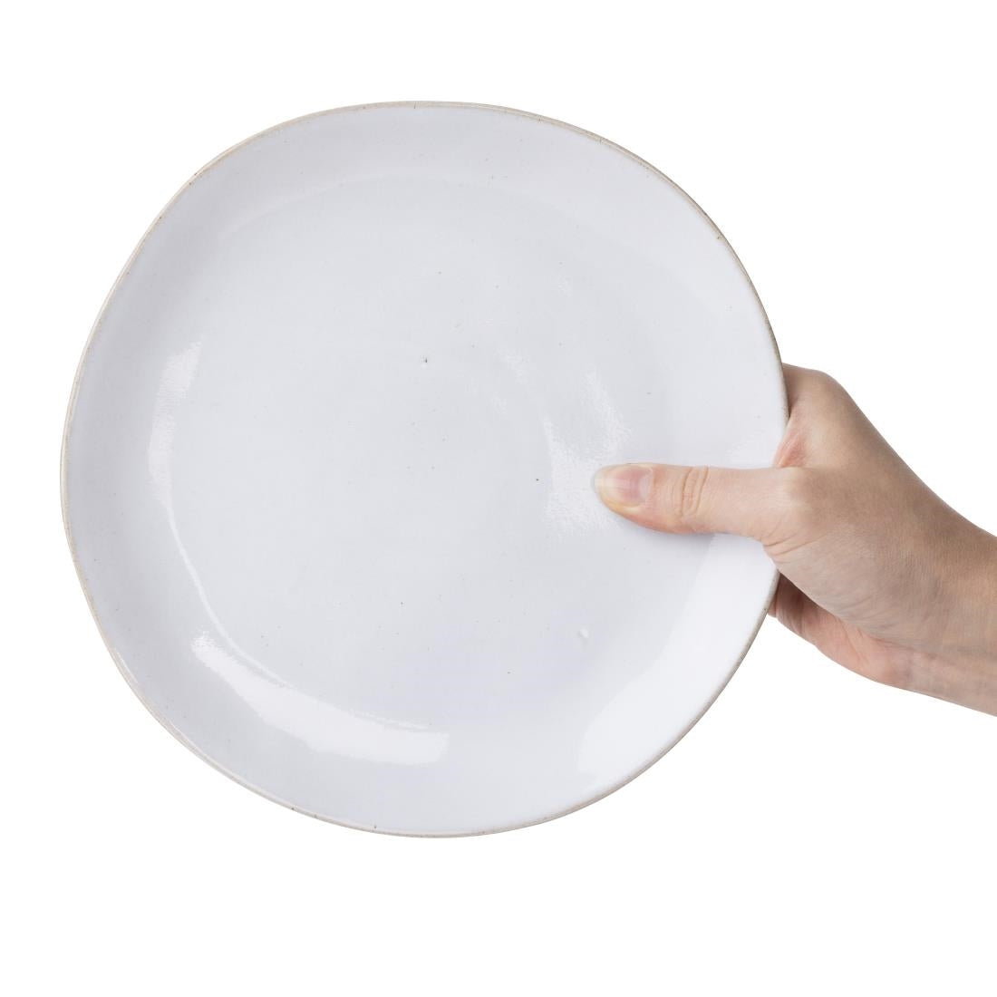 HS332 - Olympia Raw Recycled Clay Natural Coupe Plates 220mm (6 Pack)