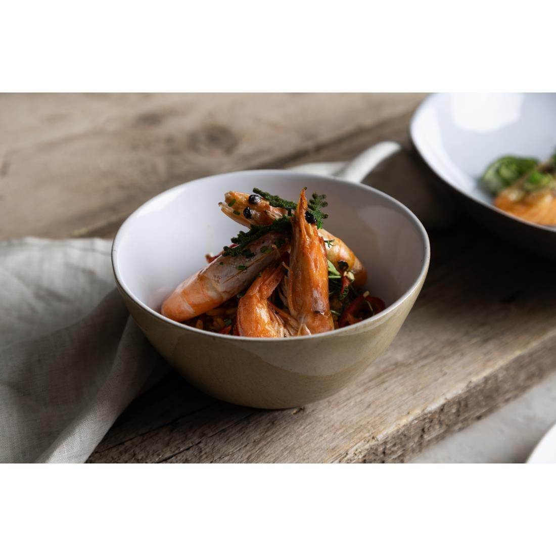 HS333 - Olympia Raw Recycled Clay Natural Deep Bowls 140mm (6 Pack)