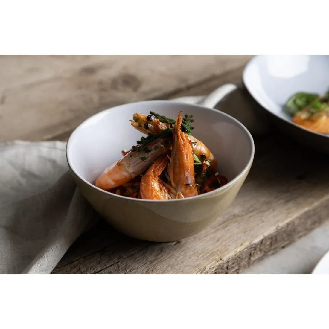 HS333 - Olympia Raw Recycled Clay Natural Deep Bowls 140mm (6 Pack)