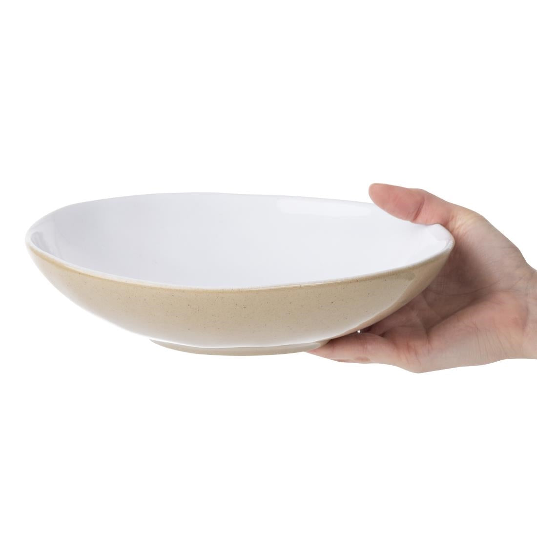 HS334 - Olympia Raw Recycled Clay Natural Coupe Bowls 230mm (6 Pack)