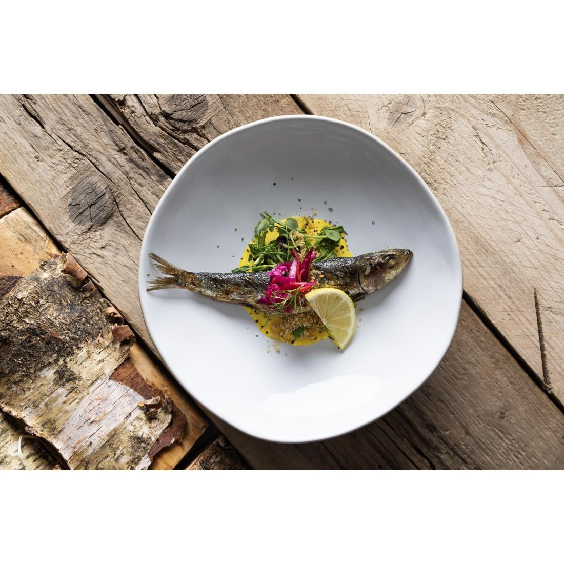 HS334 - Olympia Raw Recycled Clay Natural Coupe Bowls 230mm (6 Pack)