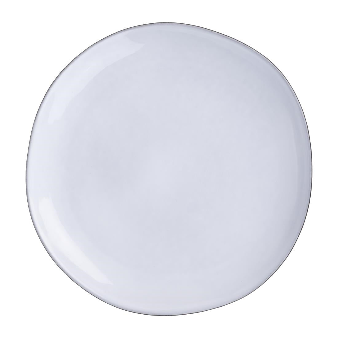 HS335 - Olympia Raw Recycled Clay Charcoal Coupe Plates 260mm (6 Pack)