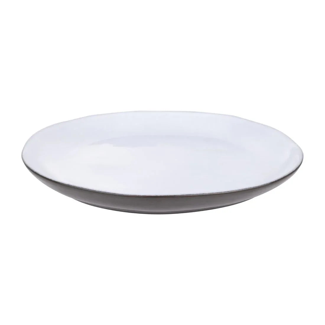 HS335 - Olympia Raw Recycled Clay Charcoal Coupe Plates 260mm (6 Pack)