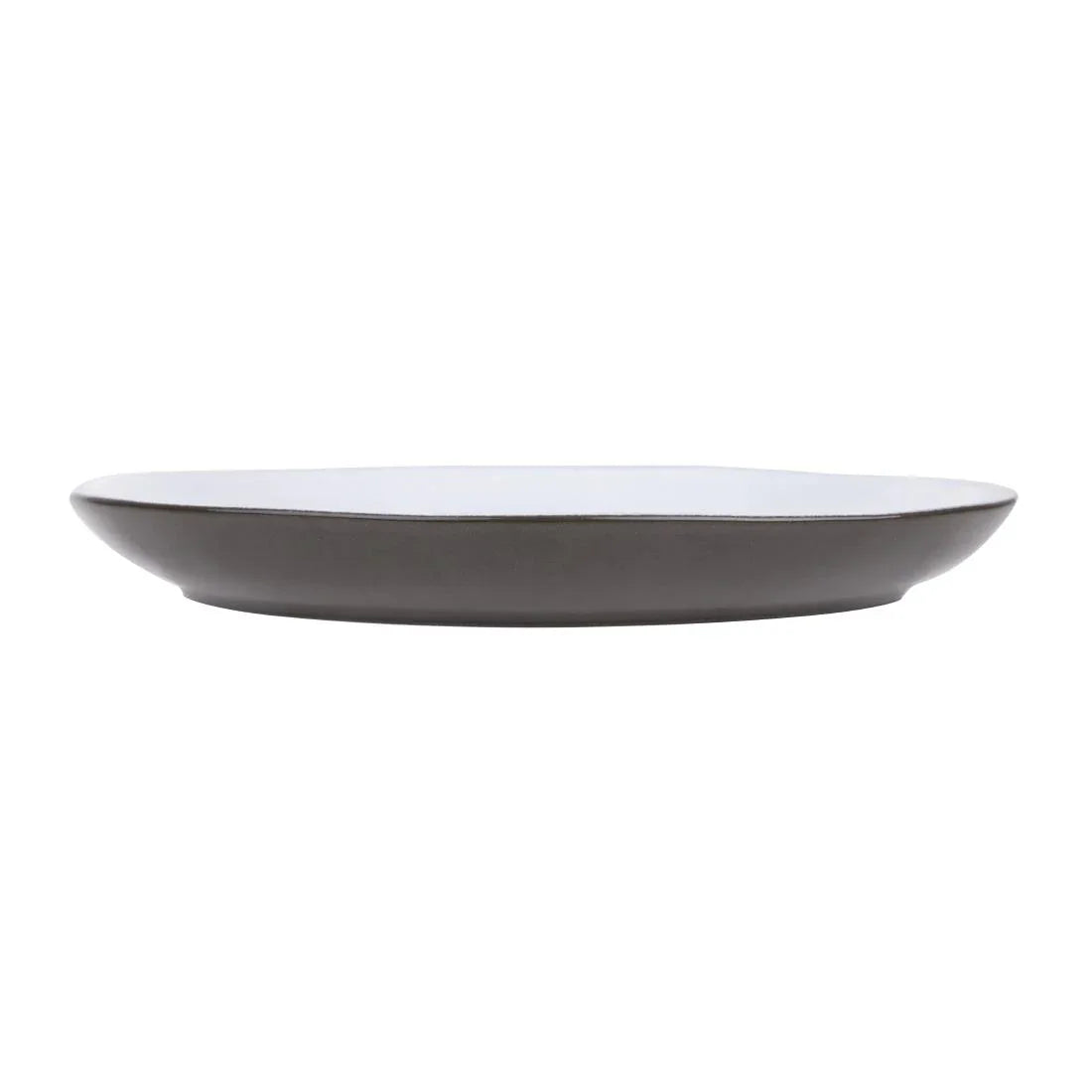 HS335 - Olympia Raw Recycled Clay Charcoal Coupe Plates 260mm (6 Pack)