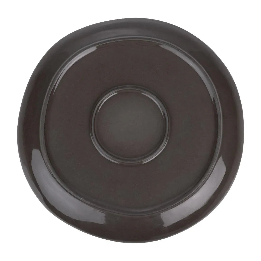 HS335 - Olympia Raw Recycled Clay Charcoal Coupe Plates 260mm (6 Pack)