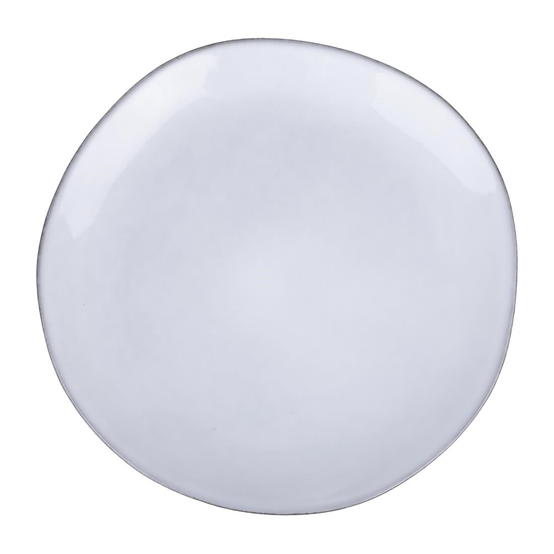 HS336 - Olympia Raw Recycled Clay Charcoal Coupe Plates 220mm (6 Pack)