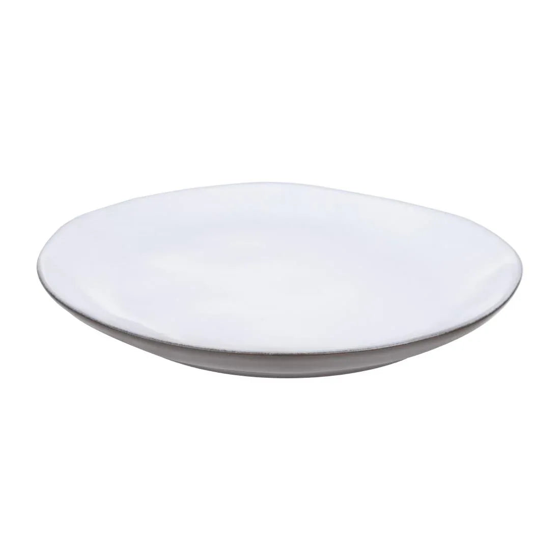 HS336 - Olympia Raw Recycled Clay Charcoal Coupe Plates 220mm (6 Pack)