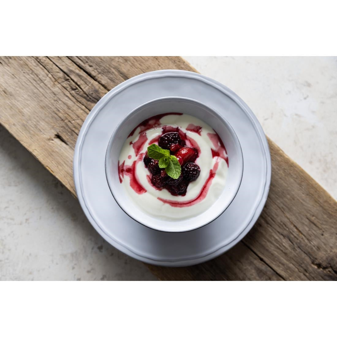 HS337 - Olympia Raw Recycled Clay Charcoal Deep Bowls 140mm (6 Pack)