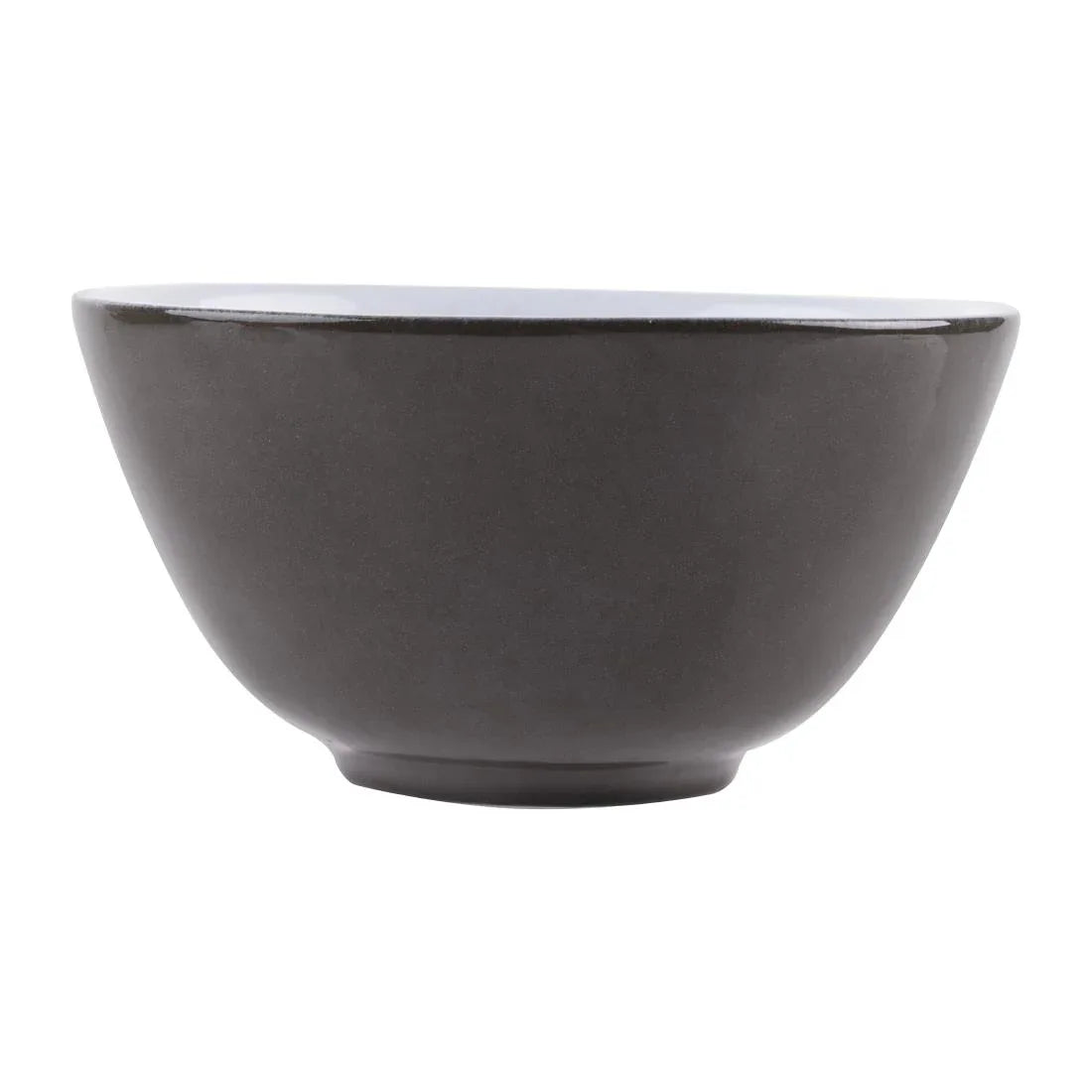 HS337 - Olympia Raw Recycled Clay Charcoal Deep Bowls 140mm (6 Pack)