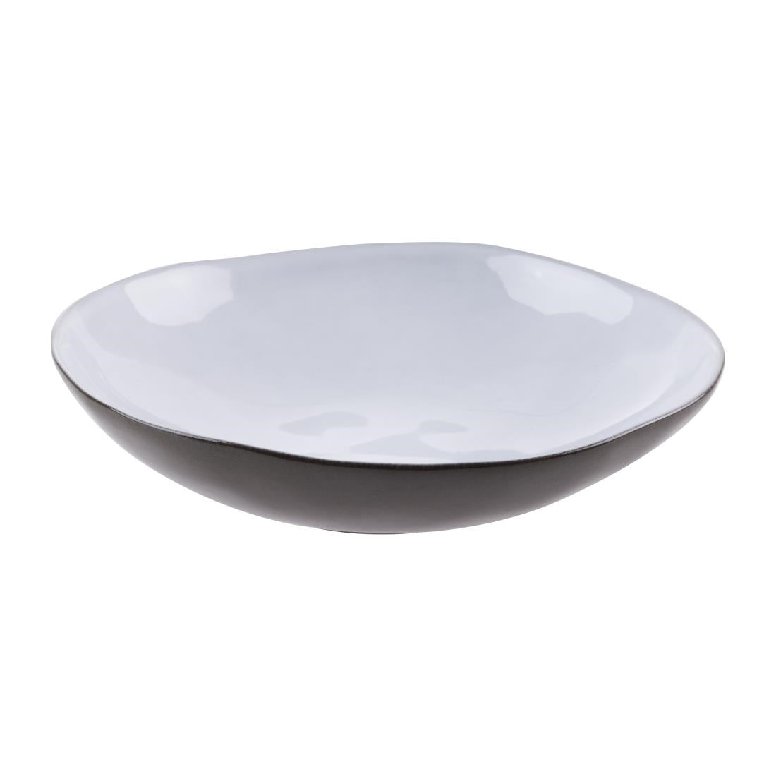 HS338 - Olympia Raw Recycled Clay Charcoal Coupe Bowls 230mm (6 Pack)