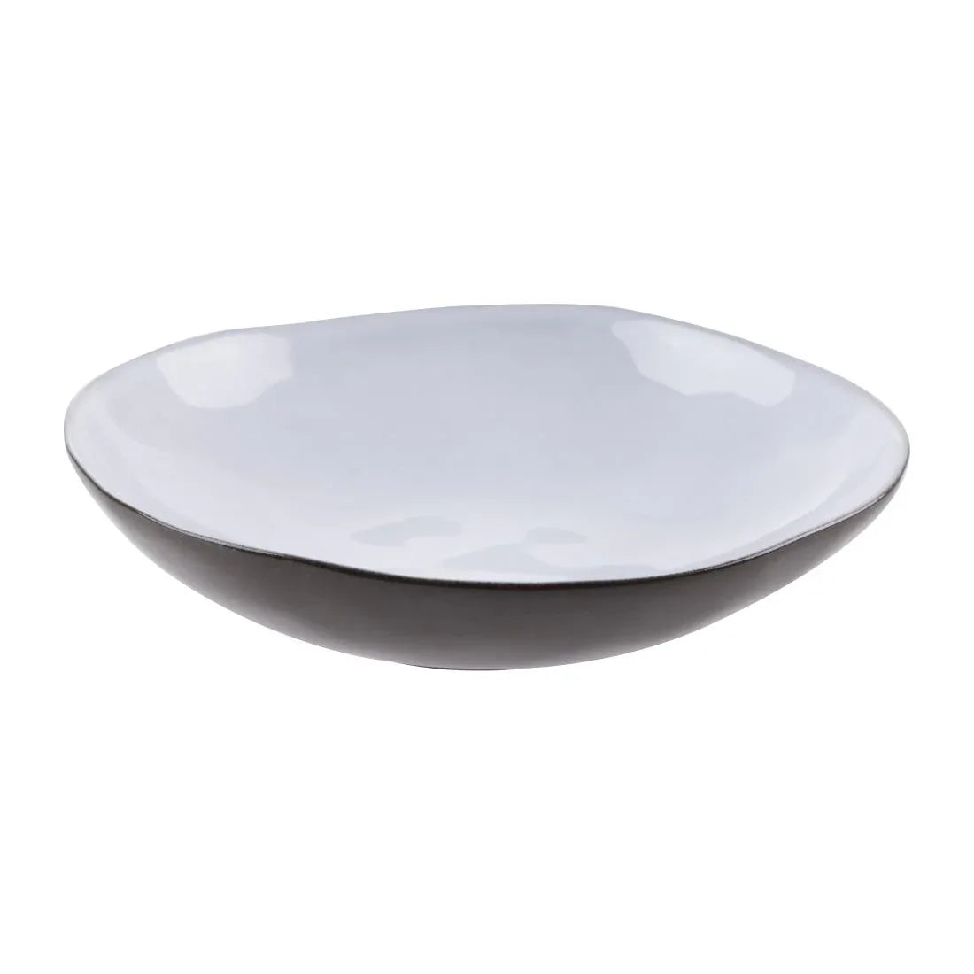 HS338 - Olympia Raw Recycled Clay Charcoal Coupe Bowls 230mm (6 Pack)
