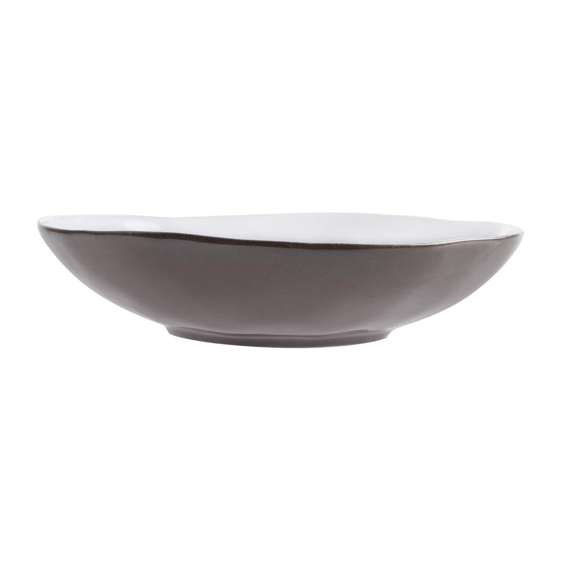 HS338 - Olympia Raw Recycled Clay Charcoal Coupe Bowls 230mm (6 Pack)