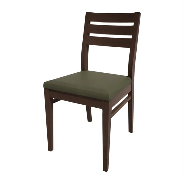HS358 Bolero Bespoke Marty A Side Chair in Olive/Wenge