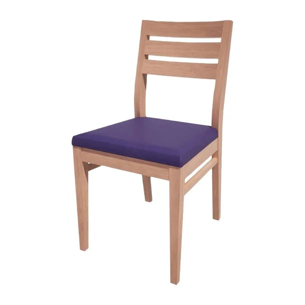HS365 Bolero Bespoke Marty A Side Chair in Blue/Beech