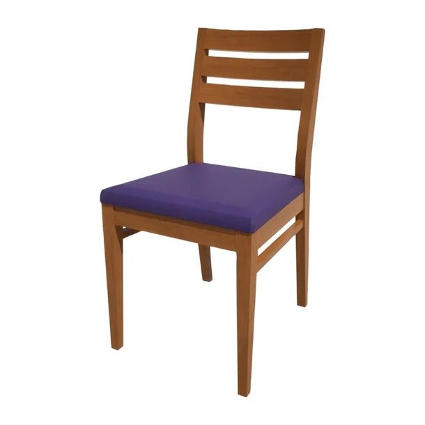 HS366 Bolero Bespoke Marty A Side Chair in Blue/Oak