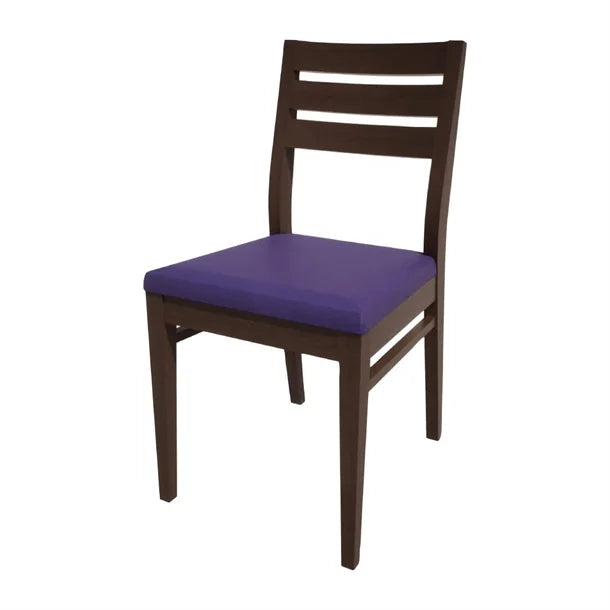 HS368 Bolero Bespoke Marty A Side Chair in Blue/Wenge
