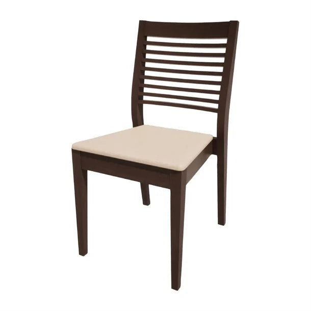 HS378 Bolero Bespoke Marty B Stacking Chair in Cream/Wenge