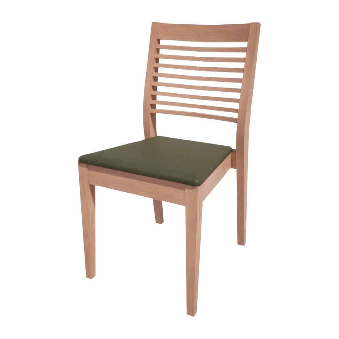 HS381 Bolero Bespoke Marty B Stacking Chair in Olive/Oak