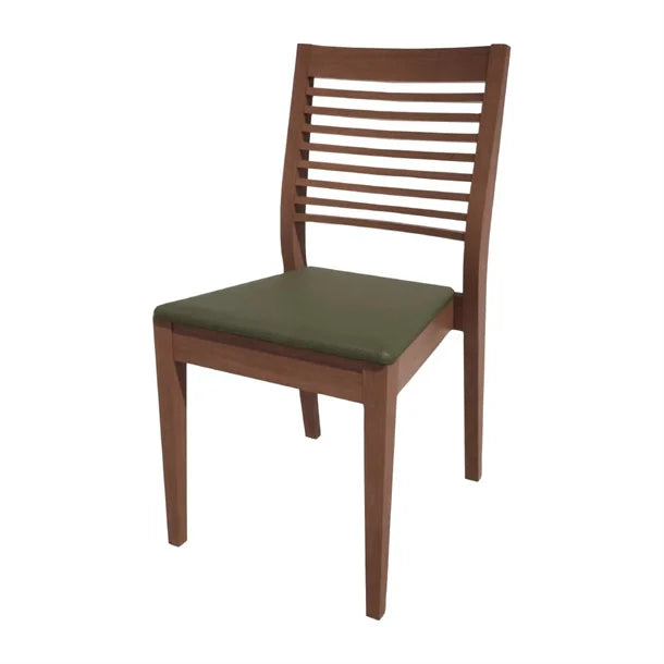 HS382 Bolero Bespoke Marty B Stacking Chair in Olive/Walnut