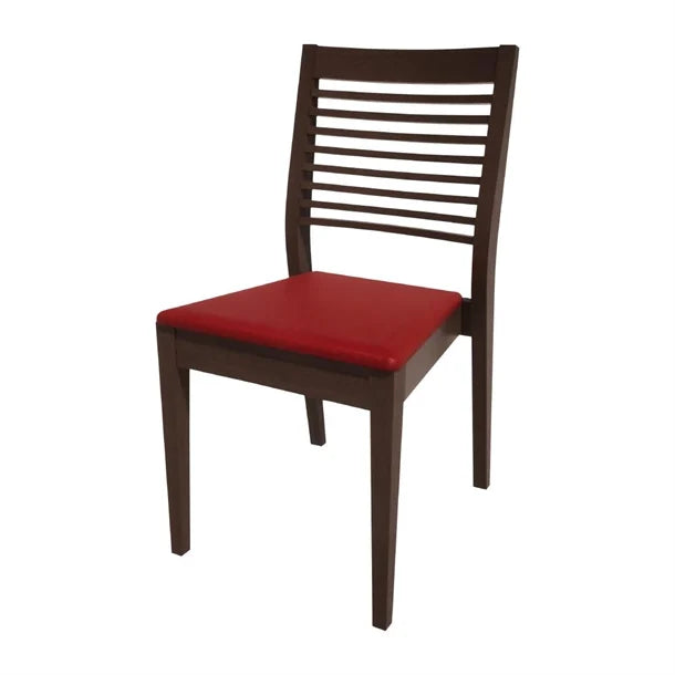HS388 Bolero Bespoke Marty B Stacking Chair in Red/Wenge