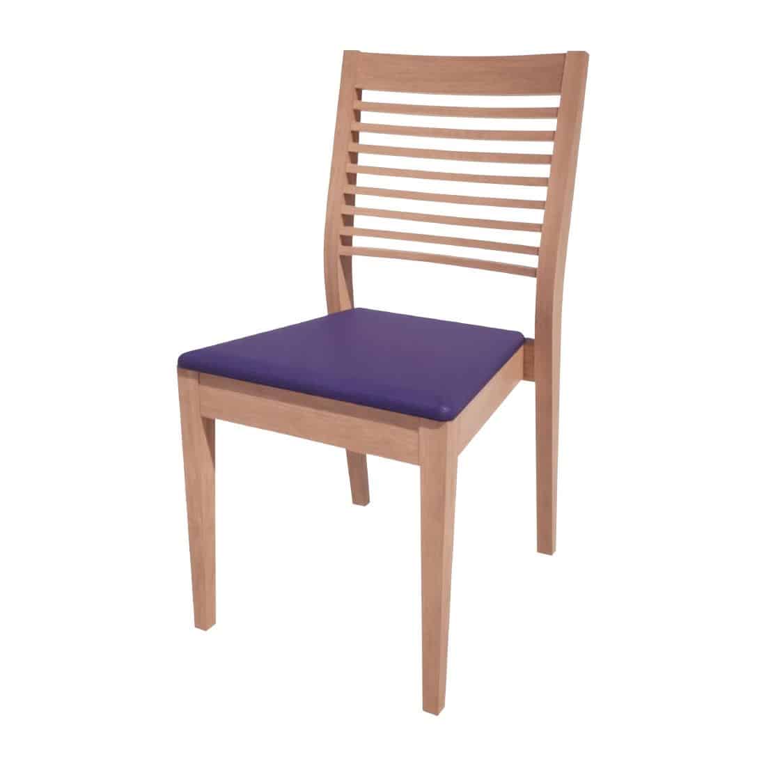 HS390 Bolero Bespoke Marty B Stacking Chair in Blue/Beech