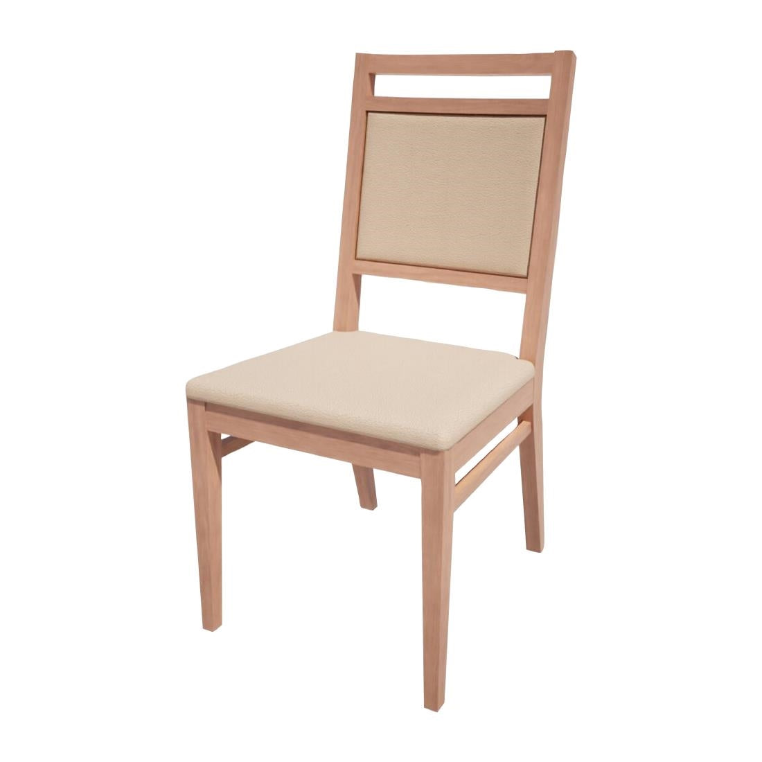 HS400 Bolero Bespoke Bia A Side Chair in Cream/Beech