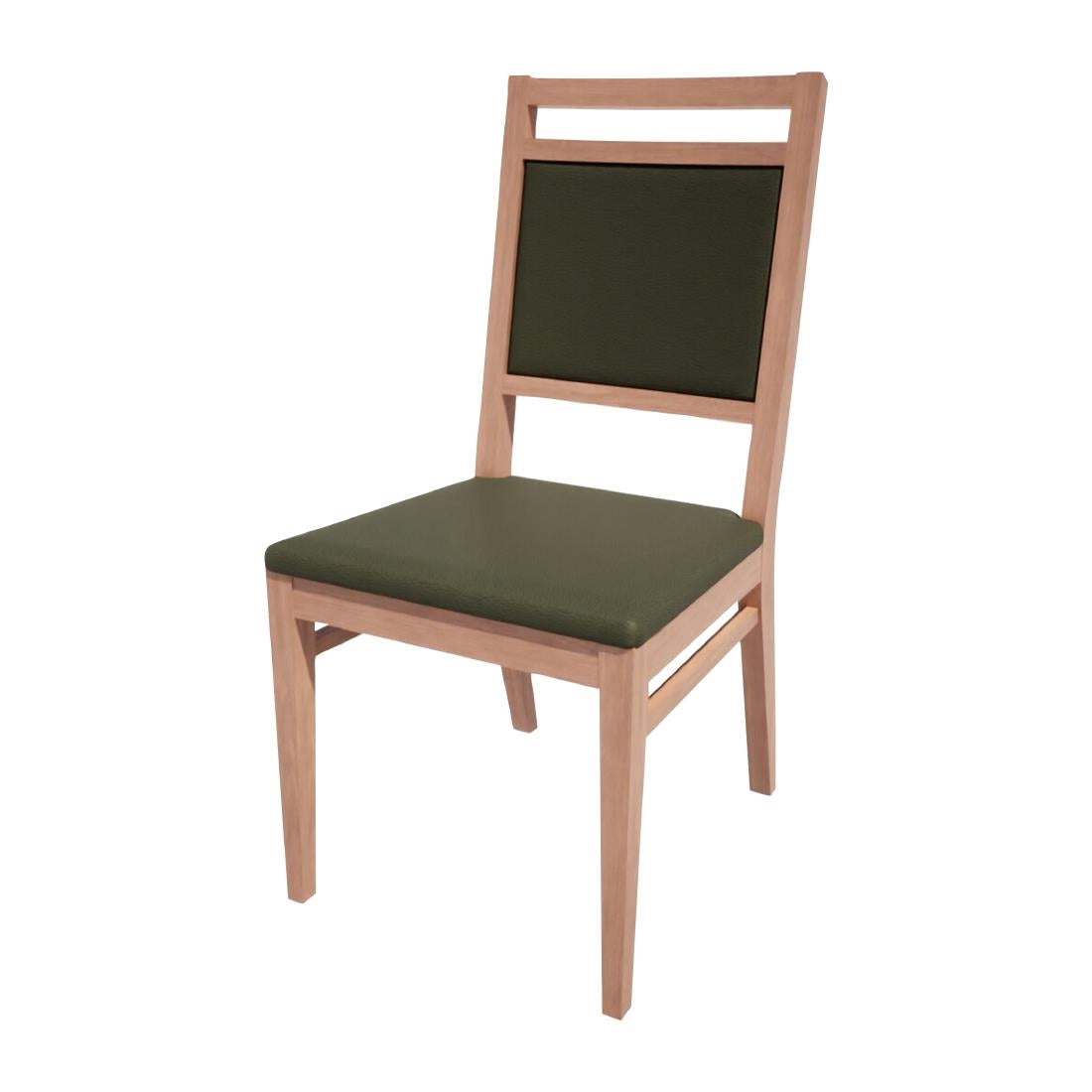 HS405 Bolero Bespoke Bia A Side Chair in Olive/Beech