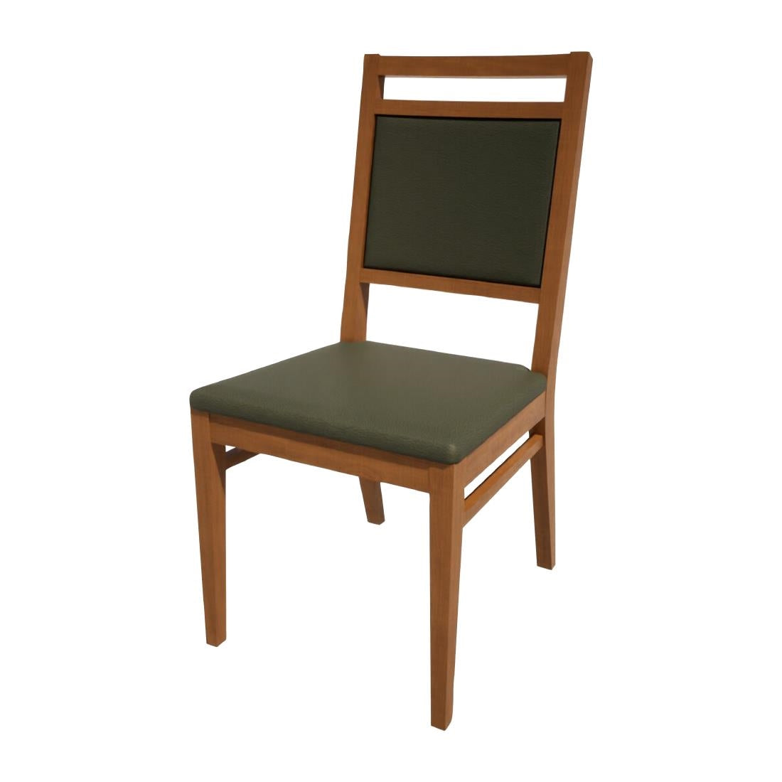 HS406 Bolero Bespoke Bia A Side Chair in Olive/Oak