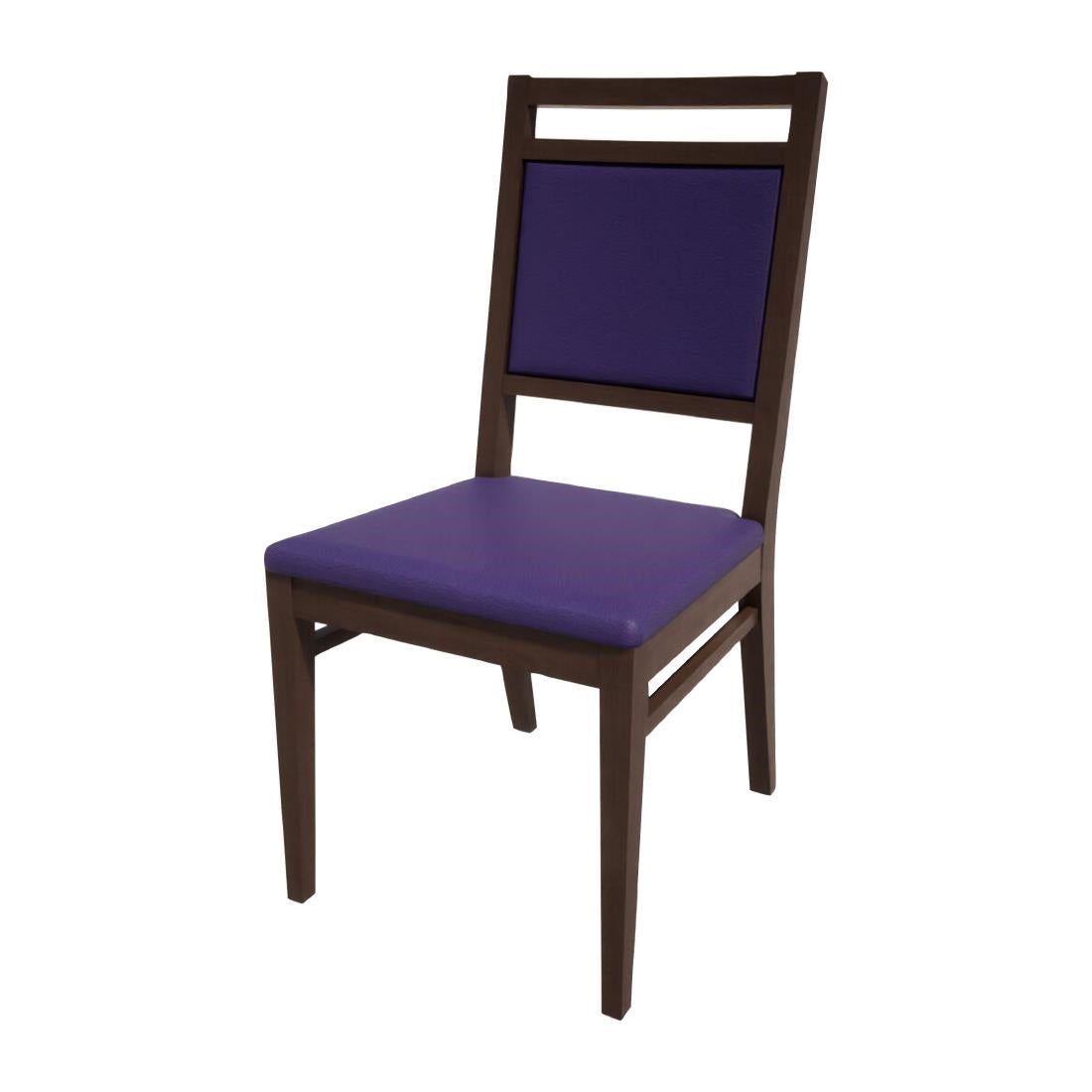 HS418 Bolero Bespoke Bia A Side Chair in Blue/Wenge
