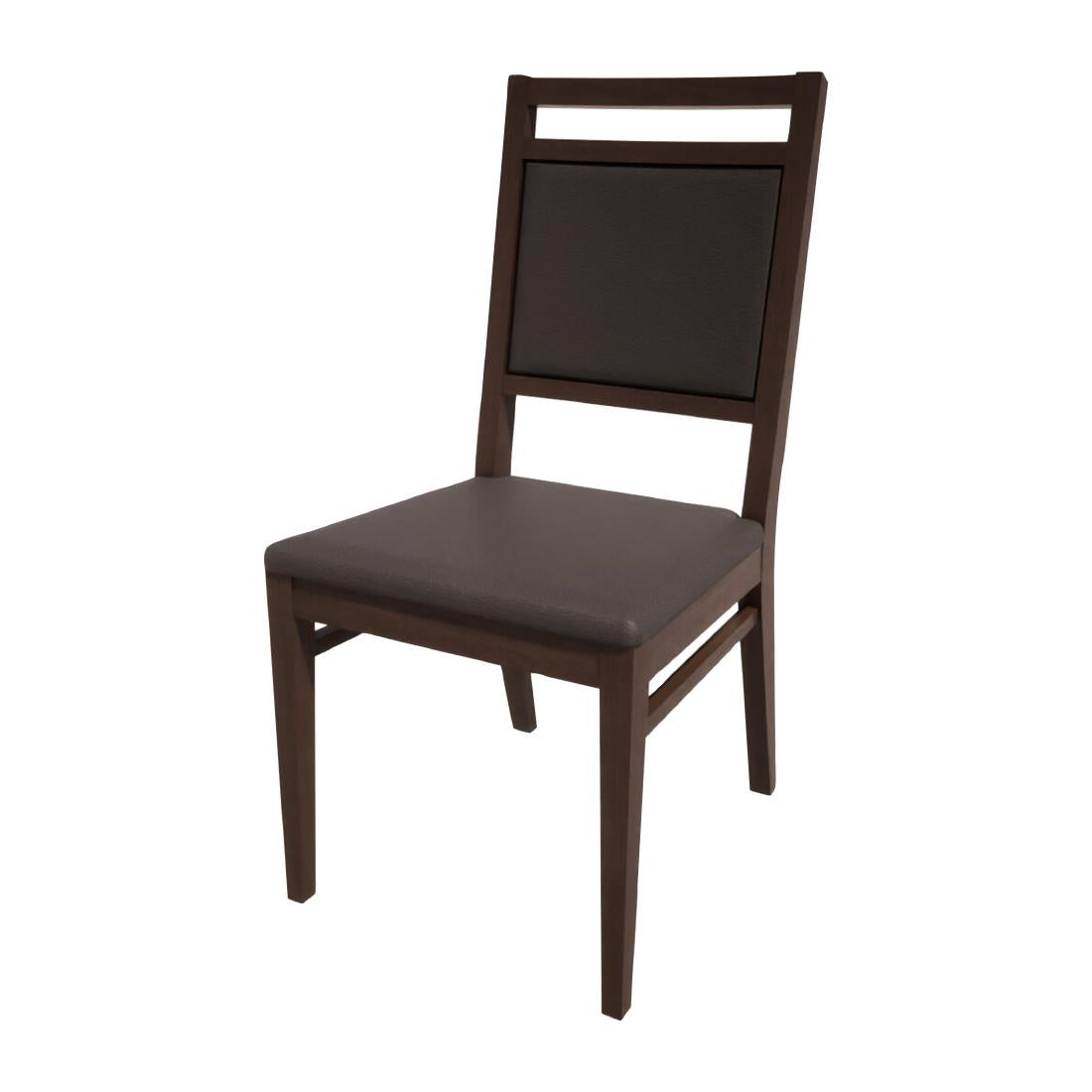 HS423 Bolero Bespoke Bia A Side Chair in Anthracite/Wenge