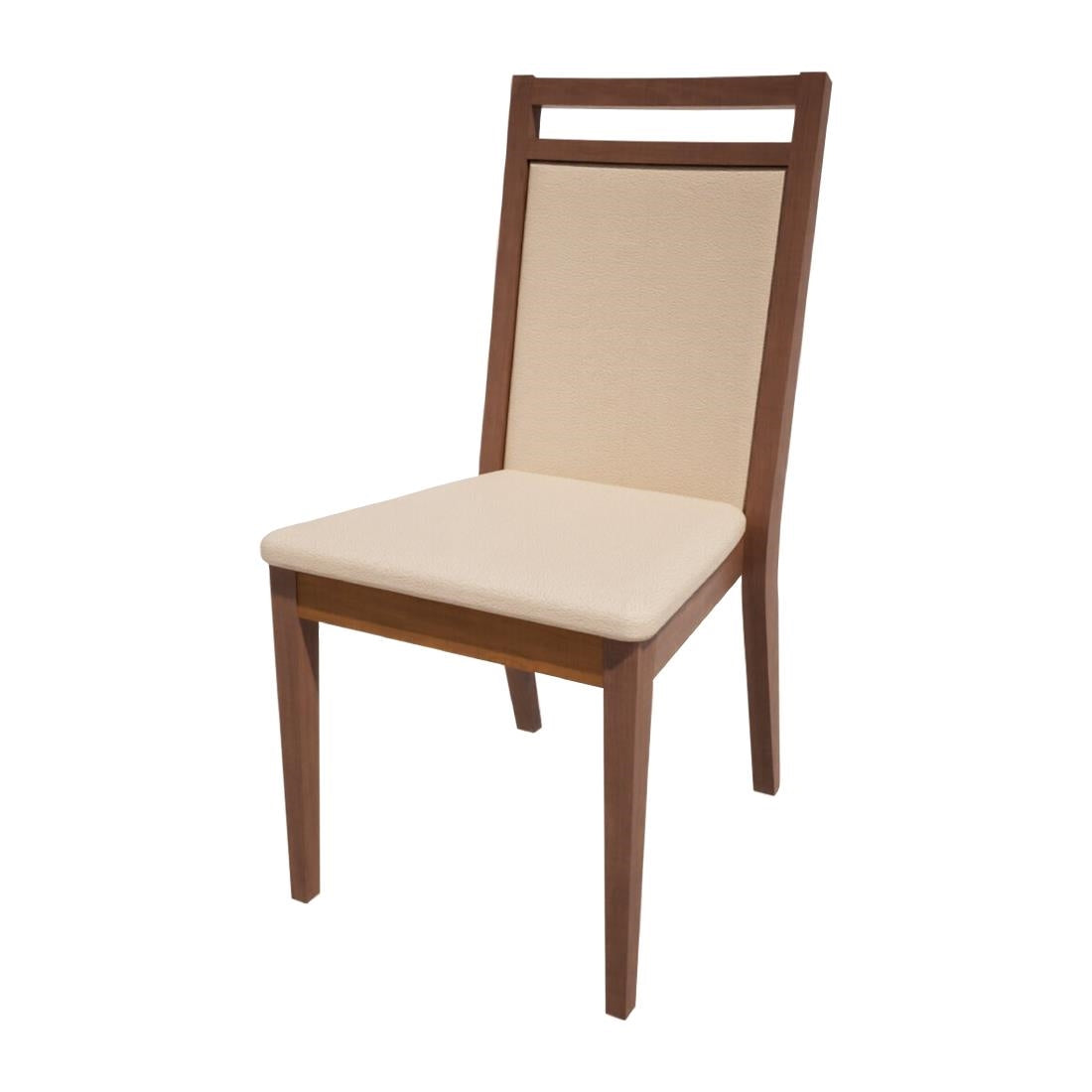HS427 Bolero Bespoke Bia B Stacking Chair in Cream/Walnut