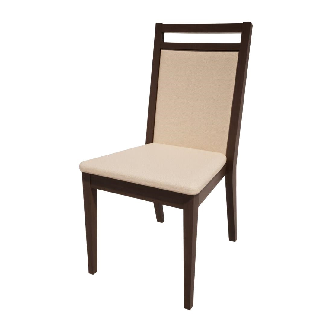HS428 Bolero Bespoke Bia B Stacking Chair in Cream/Wenge