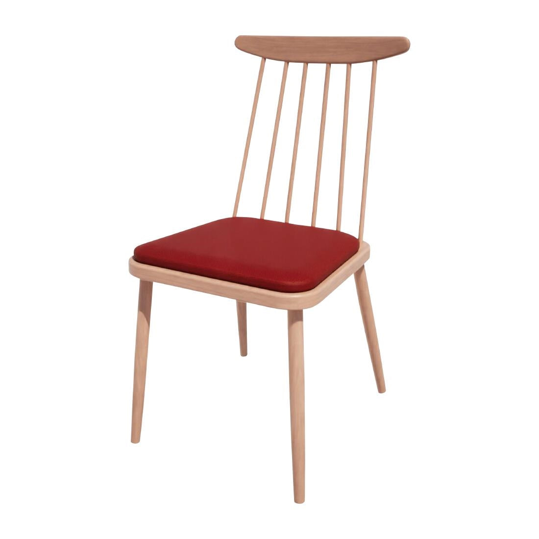 HS460 Bolero Bespoke Frank Side Chair Red/Beech