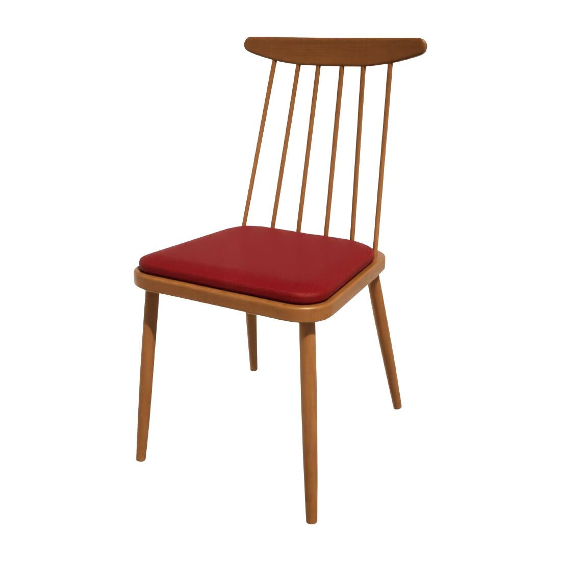 HS461 Bolero Bespoke Frank Side Chair Red/Oak