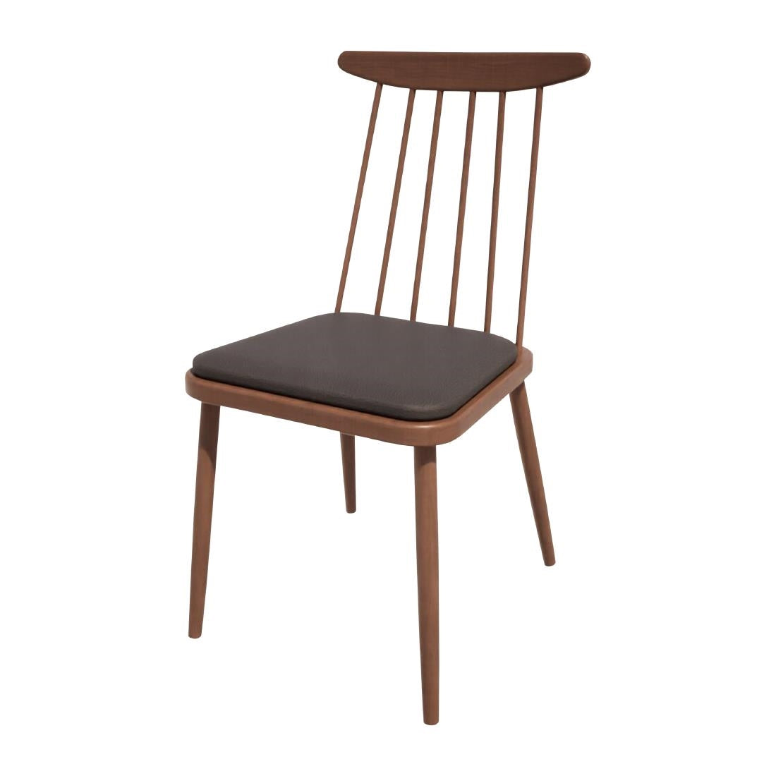 HS472 Bolero Bespoke Frank Side Chair Anthracite/Walnut