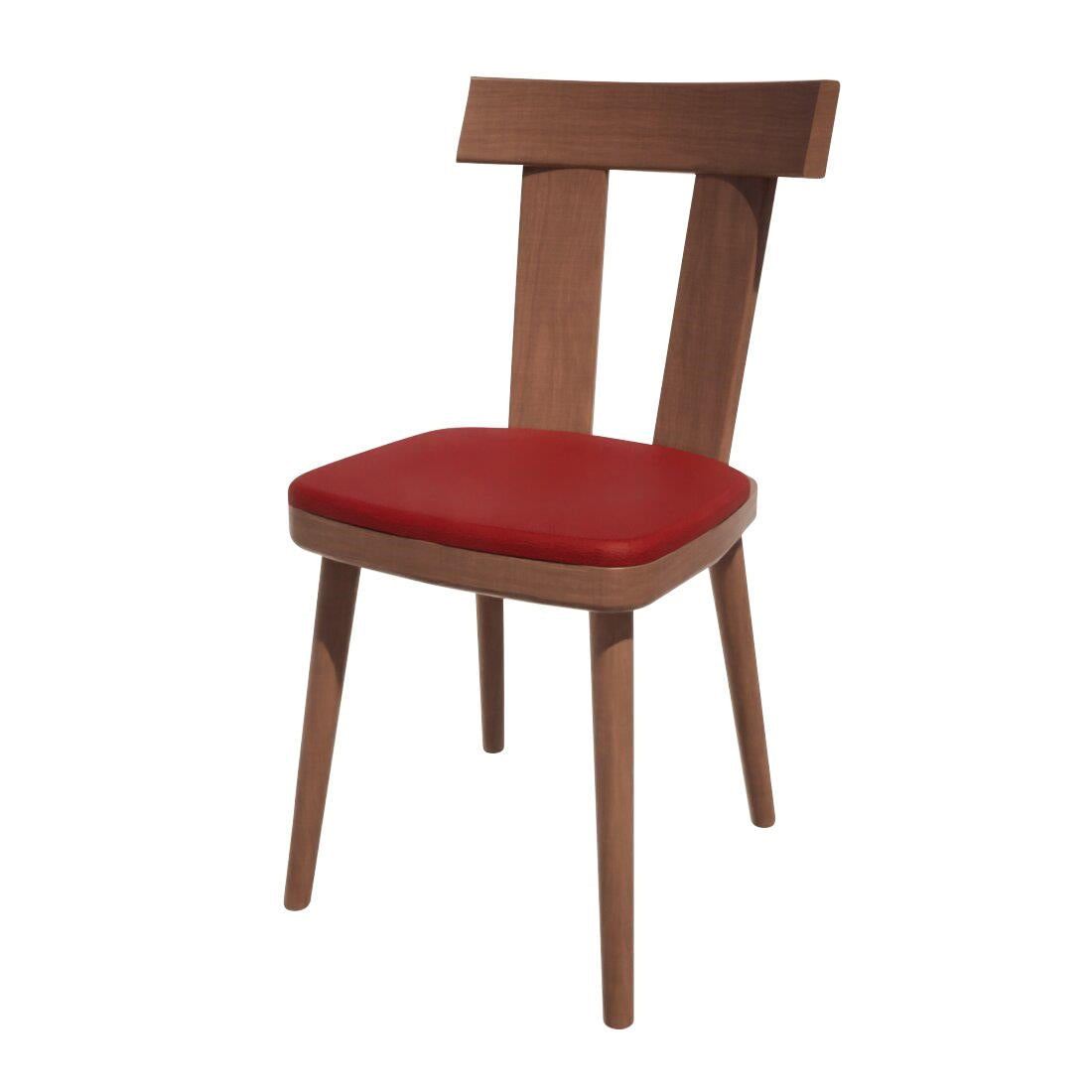 HS487 Bolero Bespoke Bamba Side Chair Red/Walnut