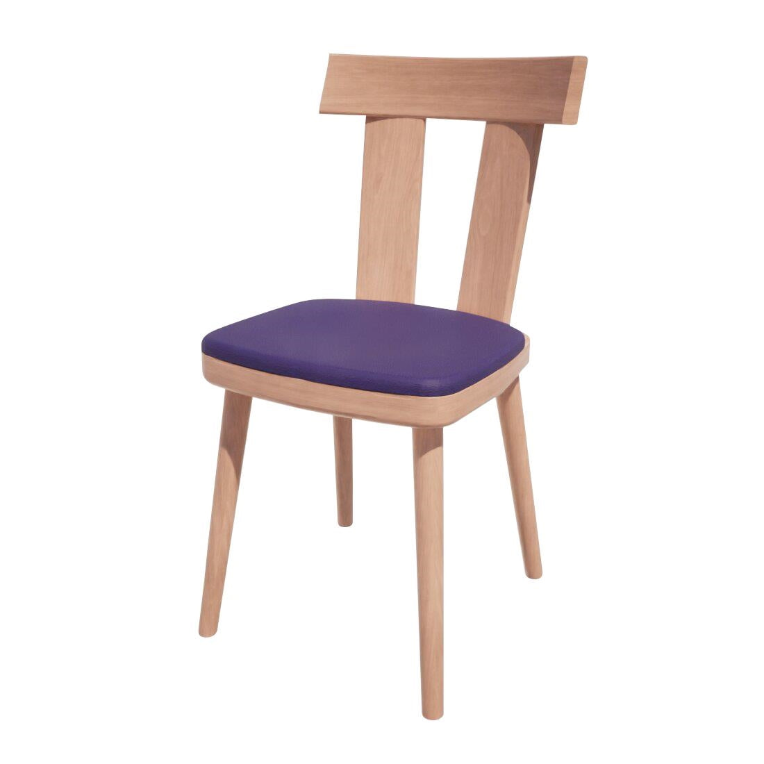 HS490 Bolero Bespoke Bamba Side Chair Blue/Beech