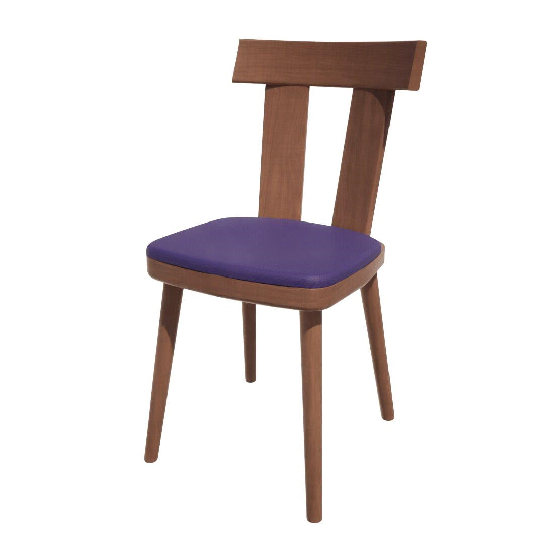 HS492 Bolero Bespoke Bamba Side Chair Blue/Walnut