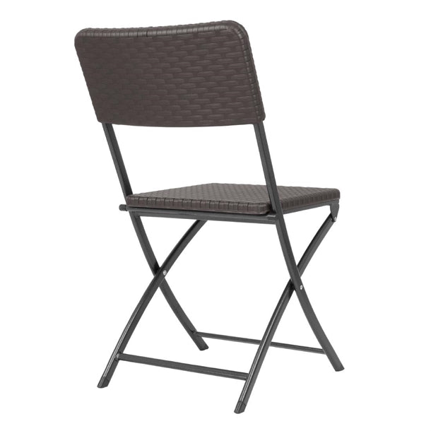 HS558 Bolero Rattan Folding Chairs Brown (Pack of 2)