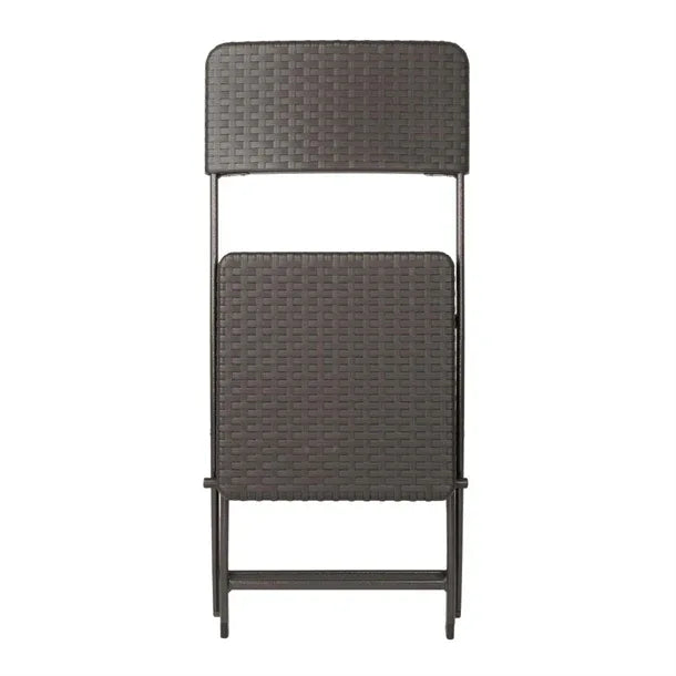 HS558 Bolero Rattan Folding Chairs Brown (Pack of 2)