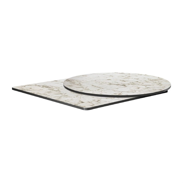 HS656 Extrema Round Carrara Marble Table Top 600mm