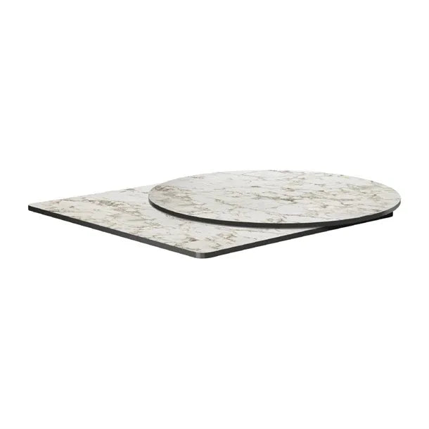 HS656 Extrema Round Carrara Marble Table Top 600mm - JD Catering Equipment Solutions Ltd