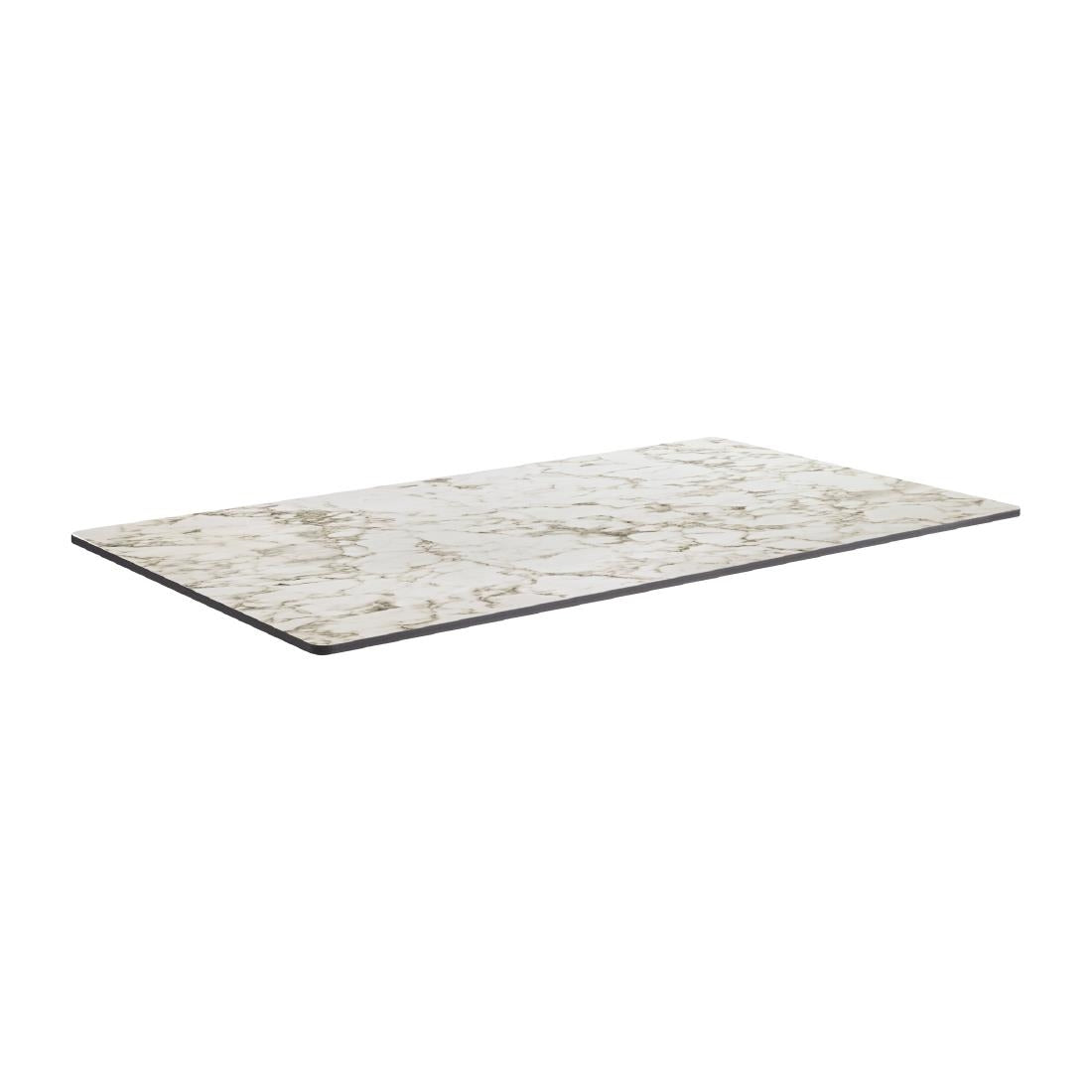 HS651 Extrema Rectangular Carrara Marble Table Top 1190x690mm