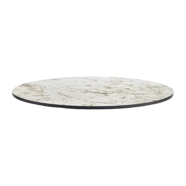 HS656 Extrema Round Carrara Marble Table Top 600mm - JD Catering Equipment Solutions Ltd