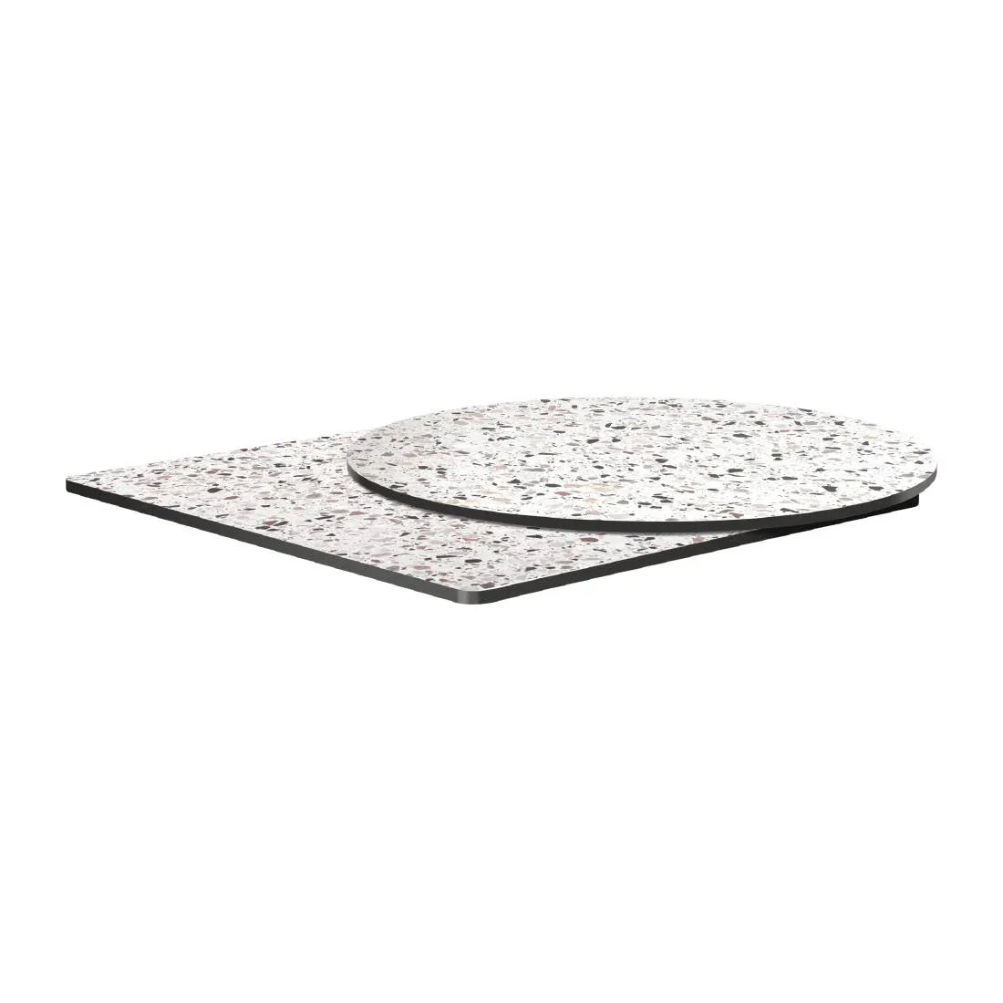 HS686 Extrema Round Mixed Terrazzo Table Top 600mm - JD Catering Equipment Solutions Ltd