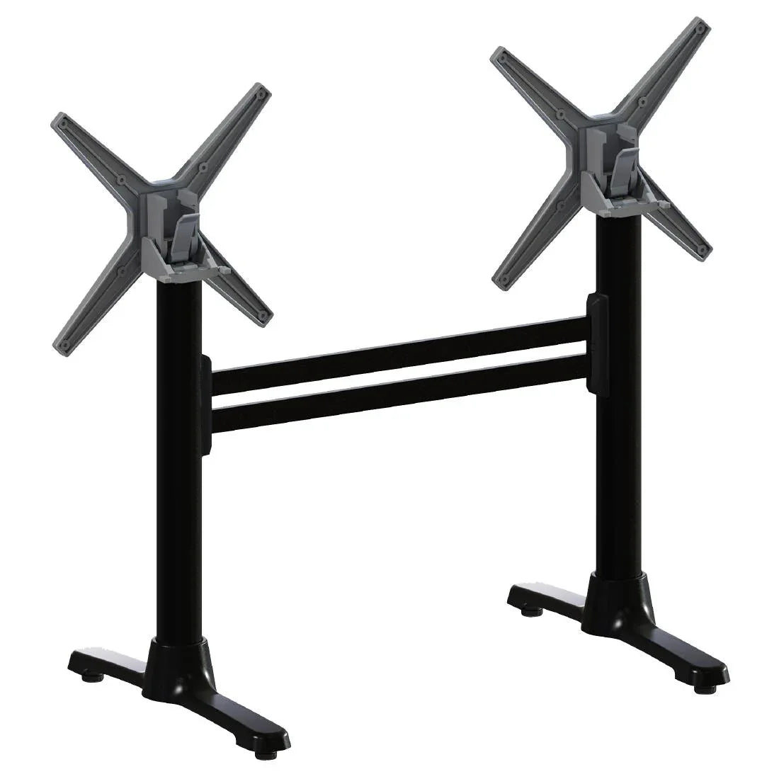 HS720 FLAT Auto Adjust ST22 Double Dining Table Base Black FlipTop - JD Catering Equipment Solutions Ltd