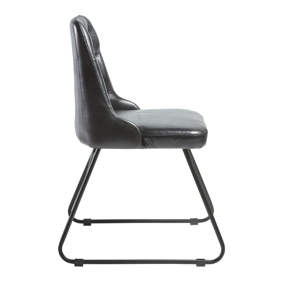 HS733 Harland Side Chair Leather Vintage Black (Pack of 2)