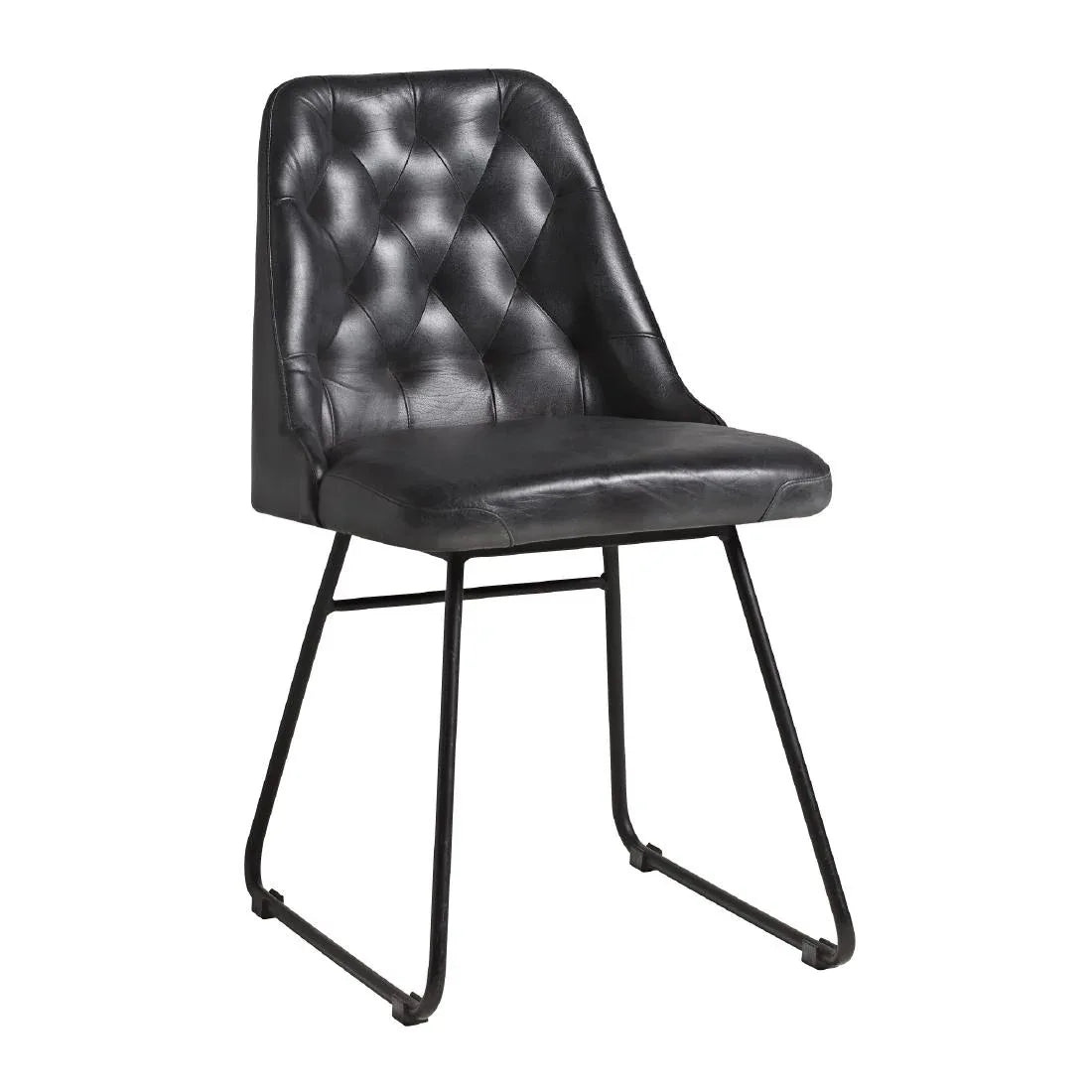HS733 Harland Side Chair Leather Vintage Black (Pack of 2)